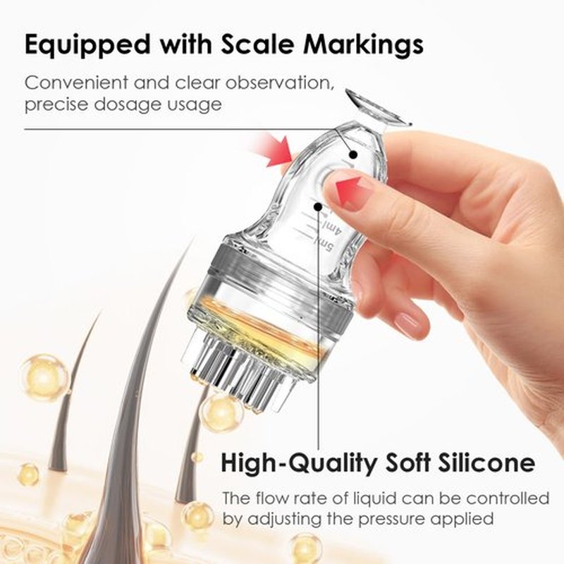 Minoxidil Applicator，Hair Oil Applicator，Scalp Serum Comb，Apply The Liquid Directly To The Scalp，Auxiliary Hair Growth Tool，Deeply Nourish Roots (2 PCS)