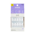 KISS CORE Color Press On Nails Almond, Lyrical, White, 32 Count