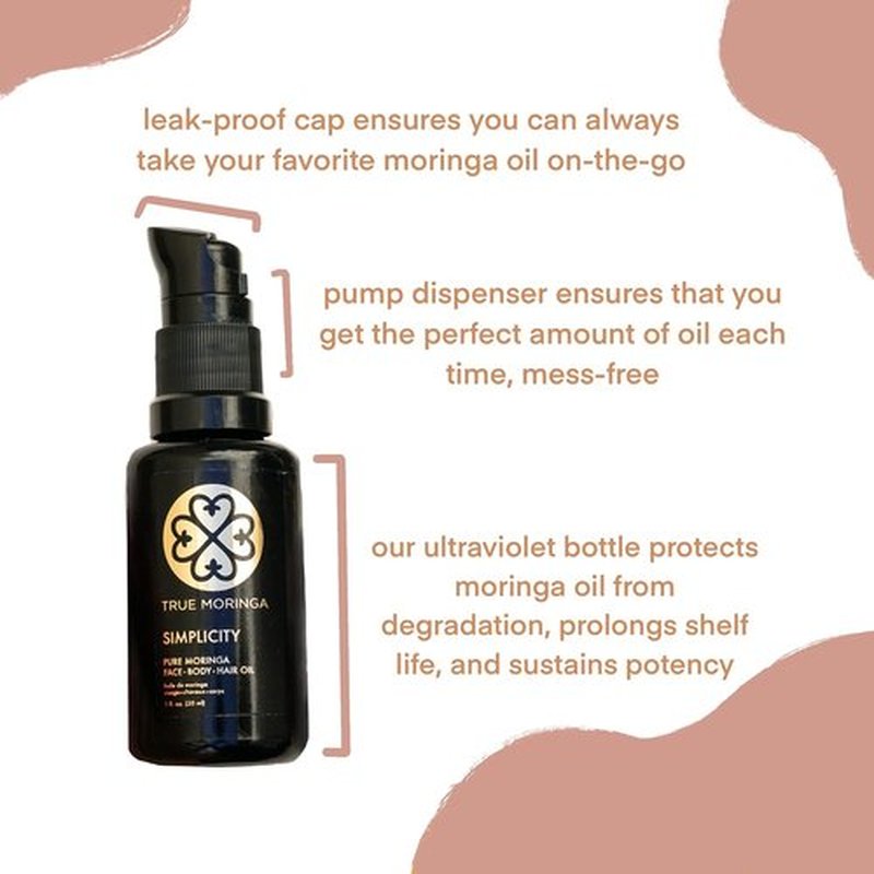 True Moringa Oil - 100% Pure Cold-Pressed Oil for Face, Body & Hair | Anti-Aging & Skin Brightening - Lavender, 30 ml