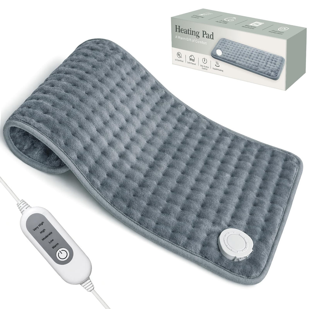 Heating Pad for Back Pain & Period Cramps,Moist Heated Pad for Abdomen, Legs & Muscles,5 Heat Levels, 2-Hour Auto Shut-Off, Gifts for Men Women UL Certified, 12" x 24"