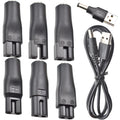 BOEEA 8 PCS Power Cord 5V Replacement Charger USB Adapter Suitable for Hair Clippers, Beard Trimmers, Shavers, Beauty Instruments, Desk Lamps, Purifiers.