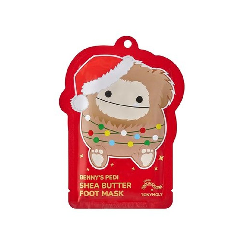 TONYMOLY x Squishmallows Benny Pedi Foot Mask - Limited Edition Hydrating Treatment with Shea Butter | Moisturizing Korean Foot Mask for Dry, Cracked Heels