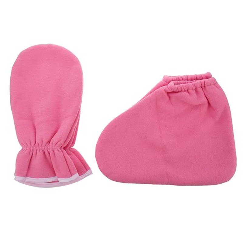 FOMIYES Paraffin Wax Gloves and Booties Set for Hand and Foot Care Heat Retention Covers for Moisturizing and Circulation Boosting Washable and Lightweight 12X6X0.4 Inches