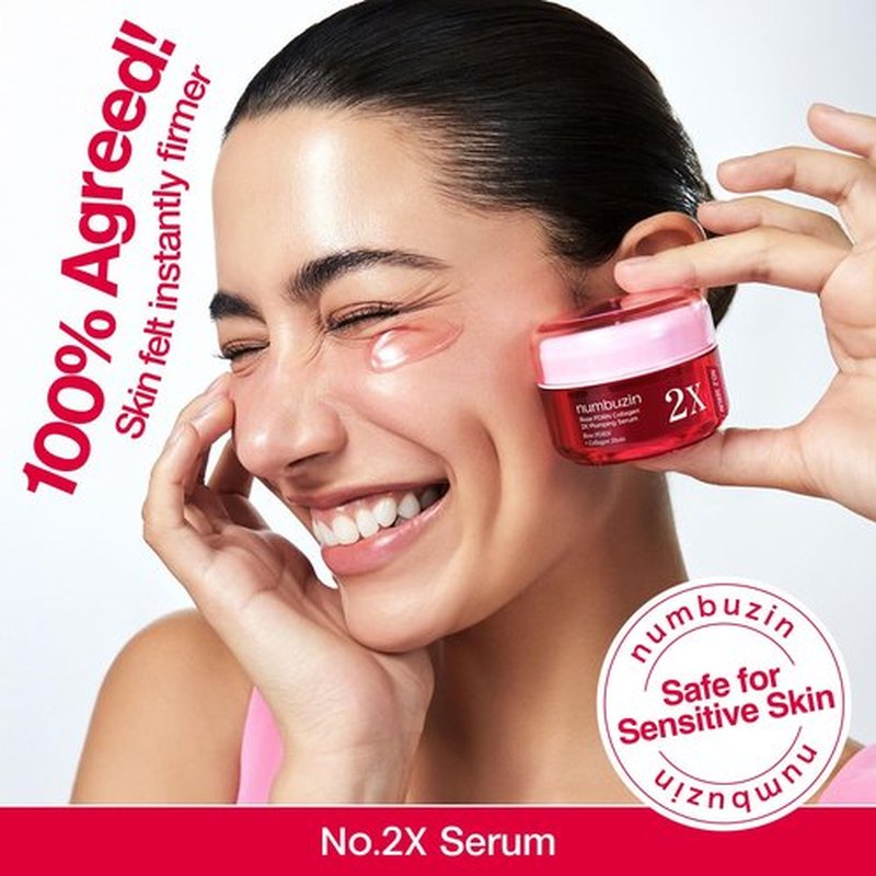 Numbuzin No.2X Rose PDRN Collagen Serum - Firming & Hydrating for Volume Glow | 1.01 fl oz (30ml)