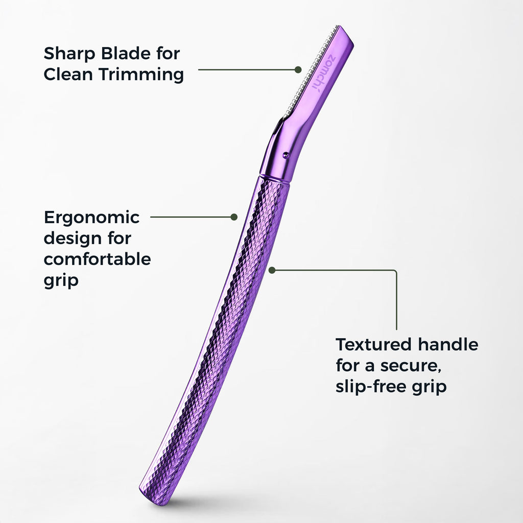 ZOMCHI Eyebrow Razor for Women & Men, Precision Cover, Purple