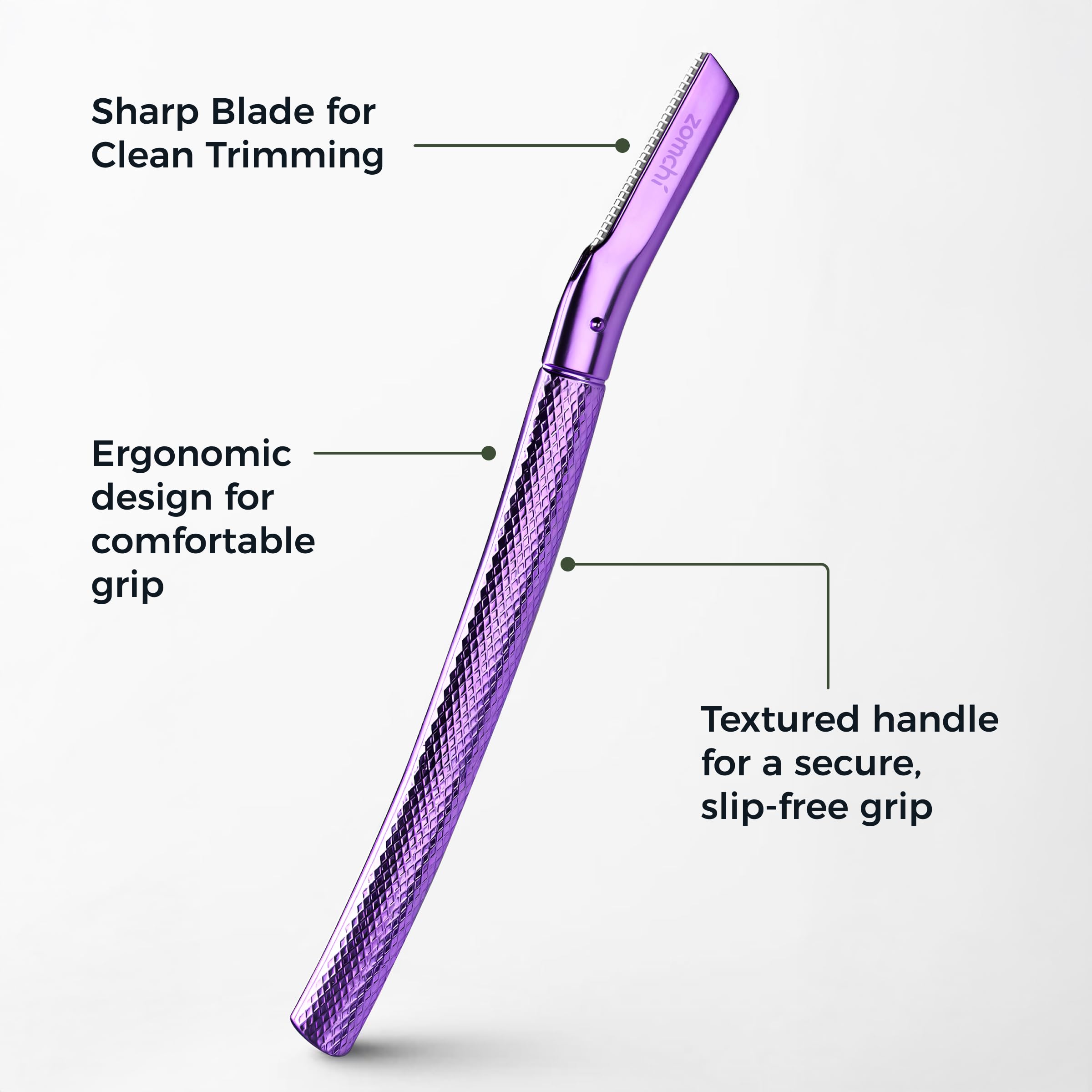 ZOMCHI Eyebrow Razor for Women & Men, Precision Cover, Purple