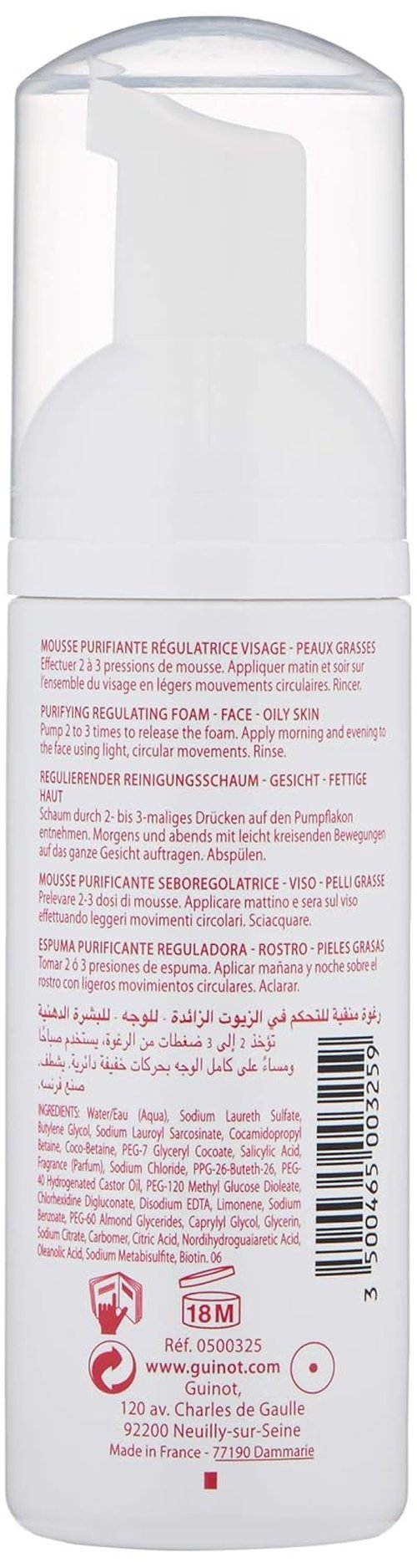 Guinot Microbiotic Cleansing Foam - Deep Cleanse & Purify Skin | 5.07 Fl Oz