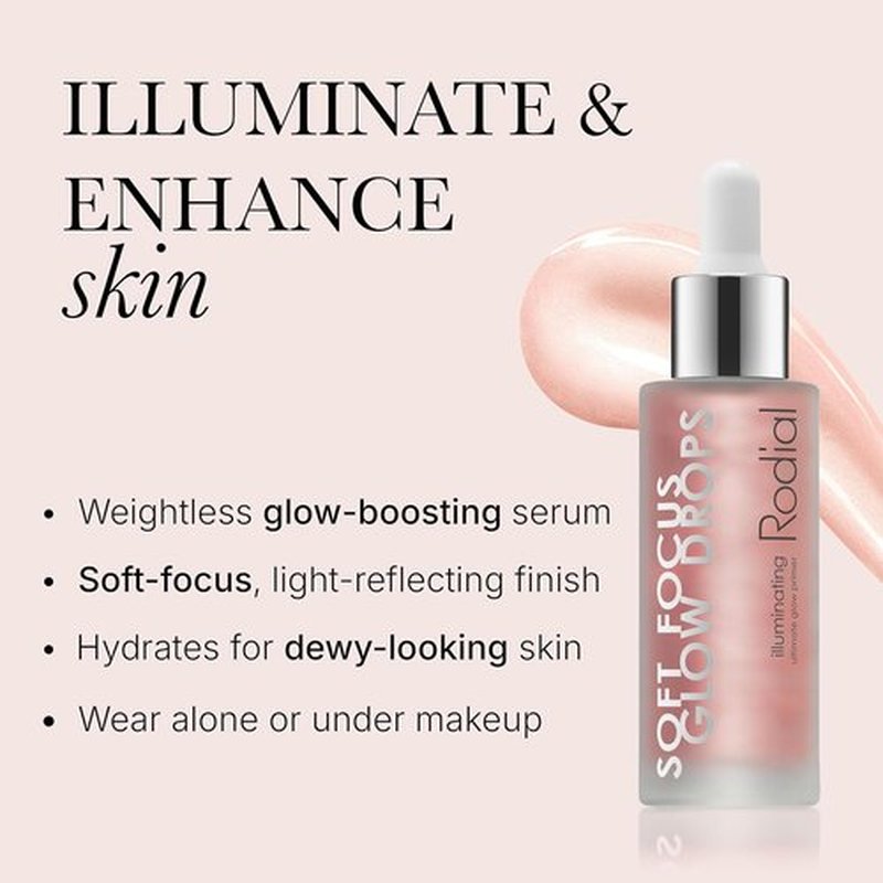 Skiennix Soft Focus Glow Booster Drops - Radiance Illuminating Serum with Glycerin & Antioxidants | Smoothing Face Primer for Natural Look