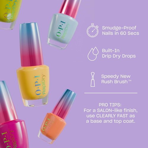 OPI RapiDry Quick Dry Nail Polish - Opaque & Shimmer Winter Colors | Fast Drying in 60 Seconds | Vegan Formula