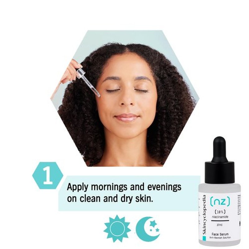 Skincyclopedia Pure Niacinamide & Zinc Face Serum, Anti Blemish Solution & Pore Minimizer, Acne Control & Oil Balancing, Clears Acne Marks & Blemishes