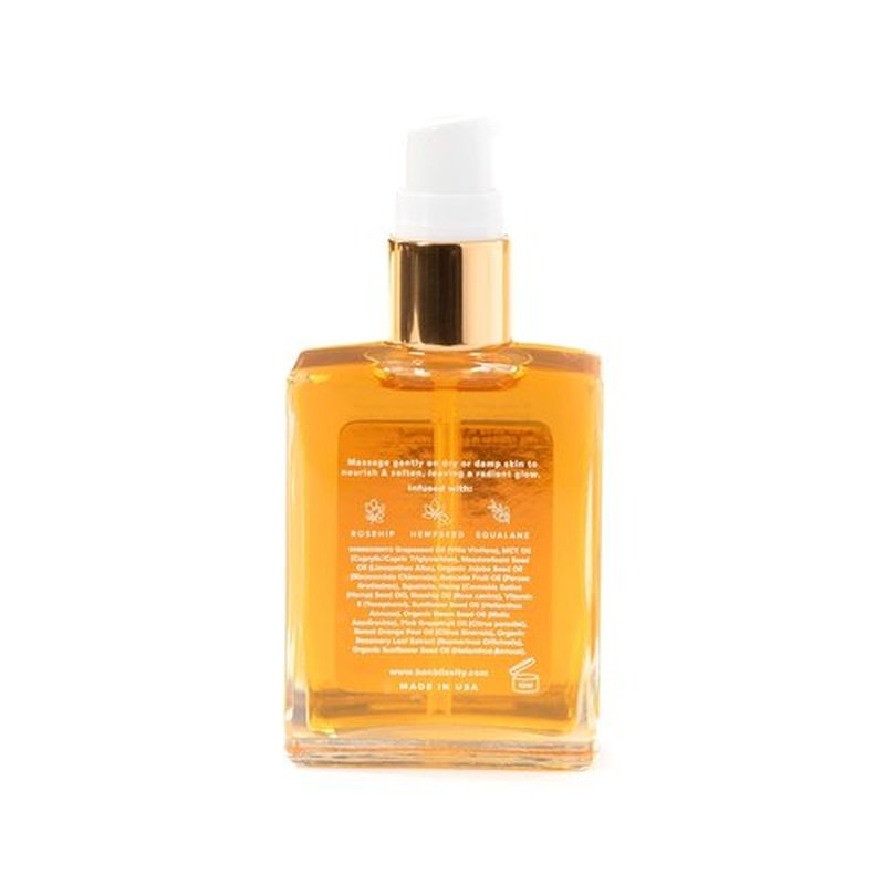 Bonblissity Nourishing Body Oil - Citrus Scented Hydrating Moisturizer | 2oz Travel Size for Dry Skin
