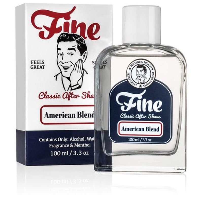 Mr. Fine Men's Aftershave - American Blend Fragrance | Soothing Post-Shave Balm for All Skin Types, 100ml