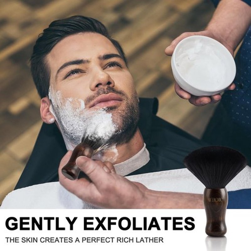 NICEMOVIC 3-in-1 Barber Neck Duster Brush Set - Professional Cleaning Tool for Hair Cutting | Brown & Black