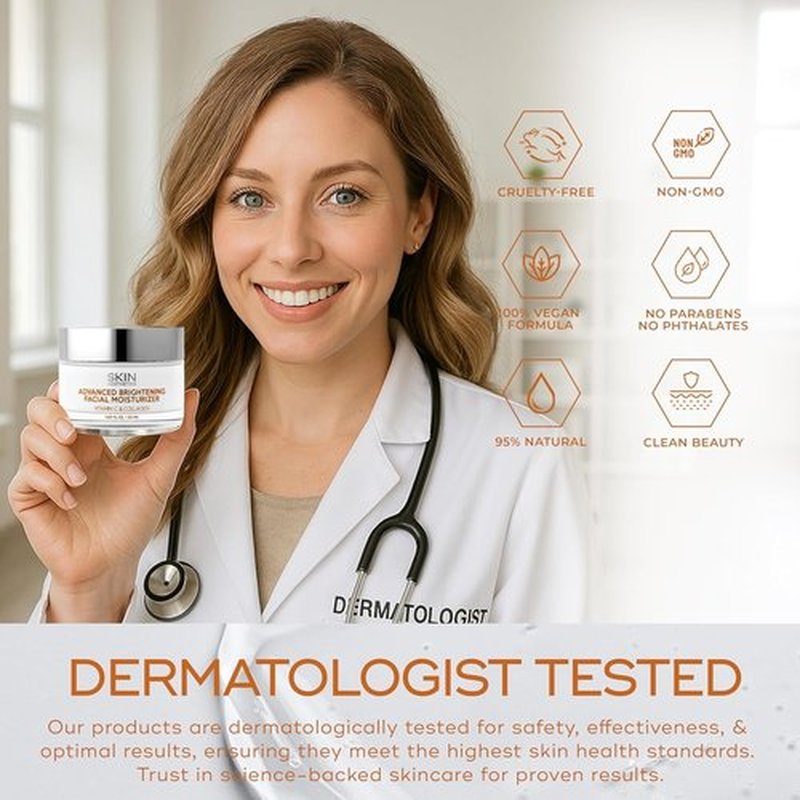 Skin Aesthetics Vitamin C & Collagen Face Moisturizer - Anti-Aging, Hydrating, Fine Lines & Wrinkles, Brightening - Dermatologist Tested Korean Skincare - Clean Beauty, Cruelty-Free - Duo Pack