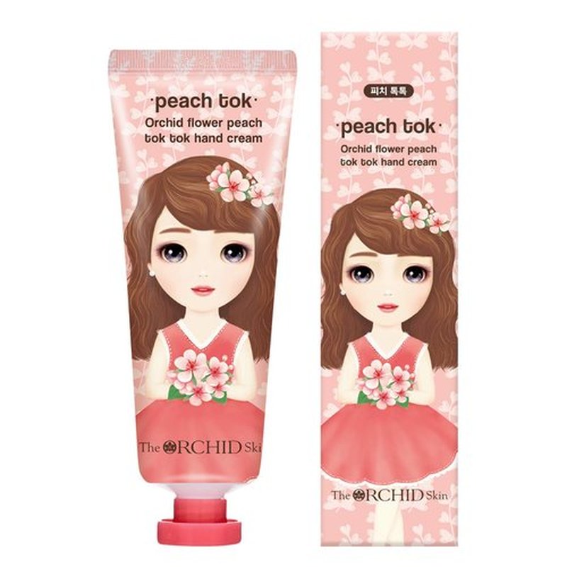 The Orchid Skin Hand Cream for Women and Unisex, Hand Lotion for Dry Hands, Hand Moisturizer - Orchid Flower Peach Tok Tok, 2.1 o.z