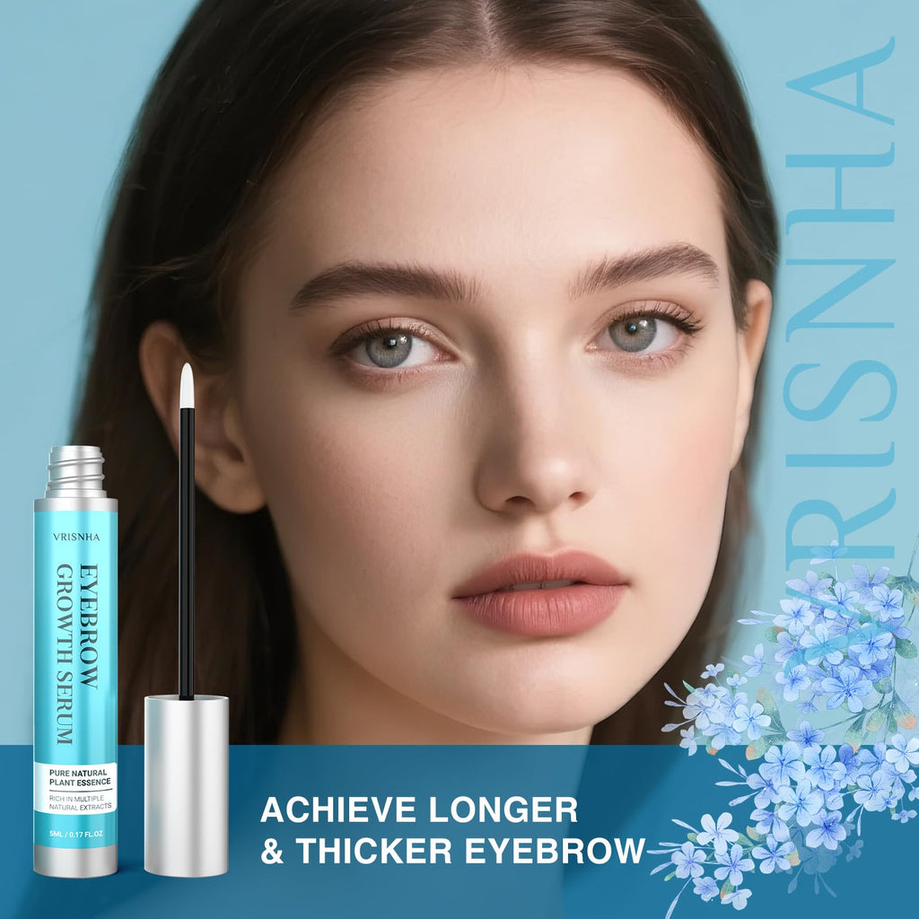Eyebrow Growth Serum - Plant Extracts Eyebrow Serum and Enhancer for Thicker Brows and Grow Brows Faster, Longer, Fuller - 5mL