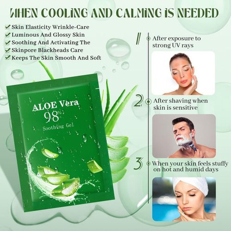 Siifert 30 Pcs Travel Size Aloe Vera Gel 98% Organic After Sun Moisturizer for Face, Body, Soothing Hydrating Lotion Bulk for Winter Vacation, Guests Skin Care Gifts