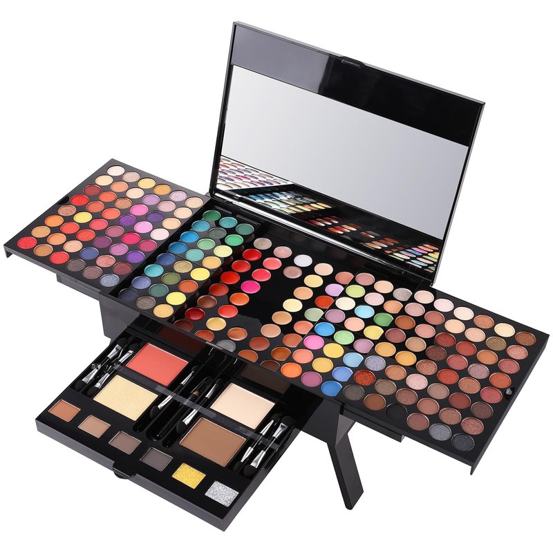 UCANBE All in One Makeup Kit - Professional Eyeshadow, Lip Gloss, Concealer, Eyeliner, Contour, Eyebrow Powder, Face Blusher, Highlighter & Makeup Brushes for Women & Girls
