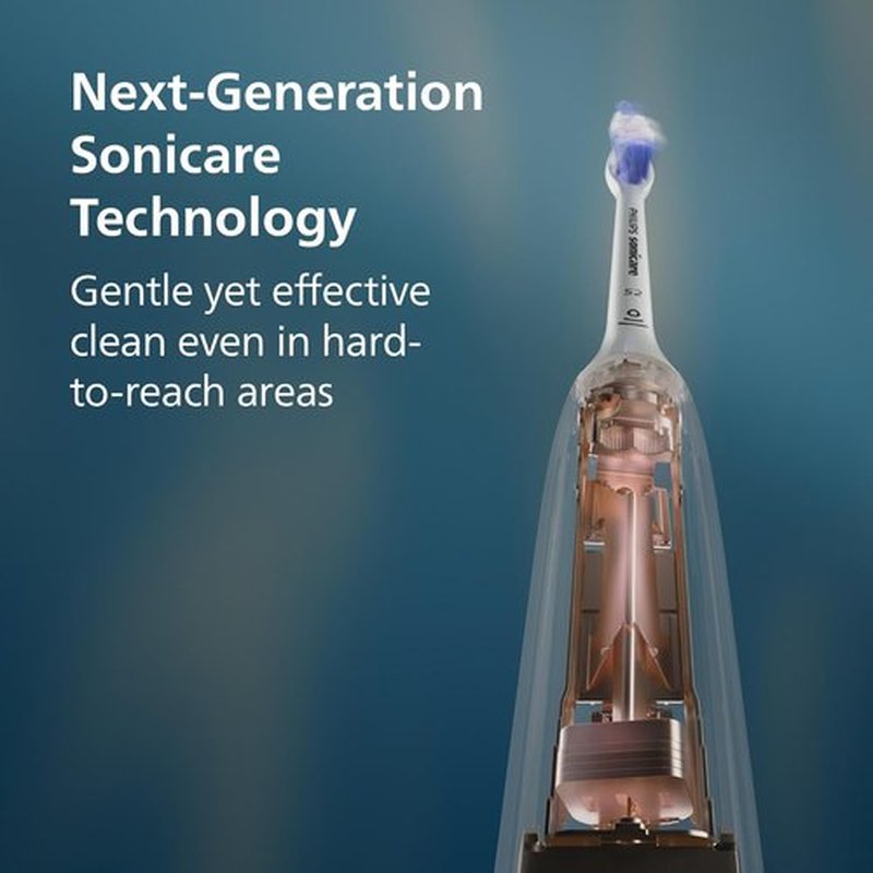 Philips Sonicare 7300 Series Electric Toothbrush - Advanced Sonic Technology, Pressure Sensor, 12 Settings, Travel Case, White | HX7420/07
