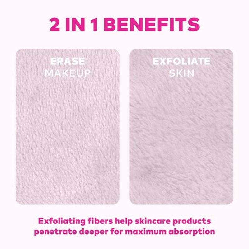The Original MakeUp Eraser Mini PRO, Erase All Makeup With Just Water, Including Waterproof Mascara, Eyeliner, Foundation, Lipstick, Sunscreen and More! Silver Infused, 1ct
