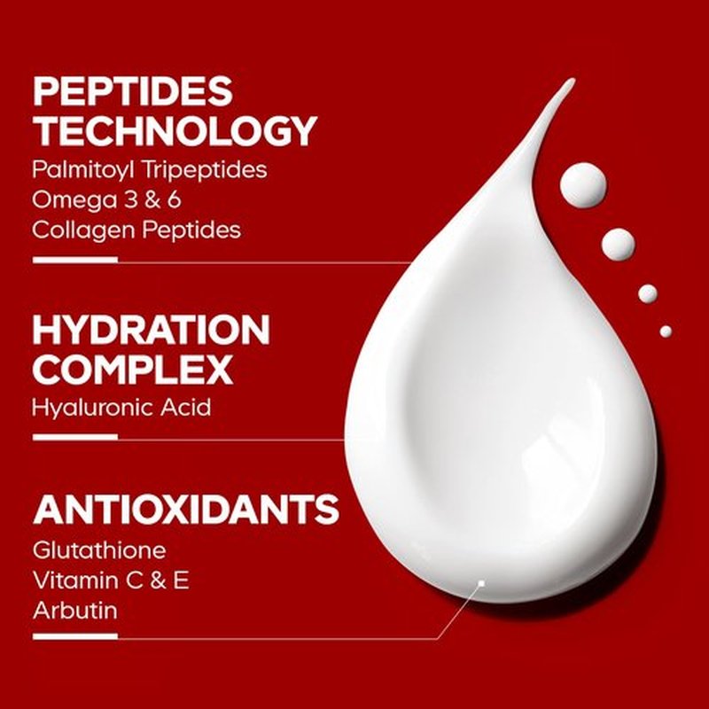 Maison Rouge Brightening Face Serum by Codeage - Glutathione Serum, Vitamin C, E, Hyaluronic Acid, Collagen - Radiance Enhancing - Parabens and Sulfates-Free - Refillable - All Skin Types - 1.7 fl oz