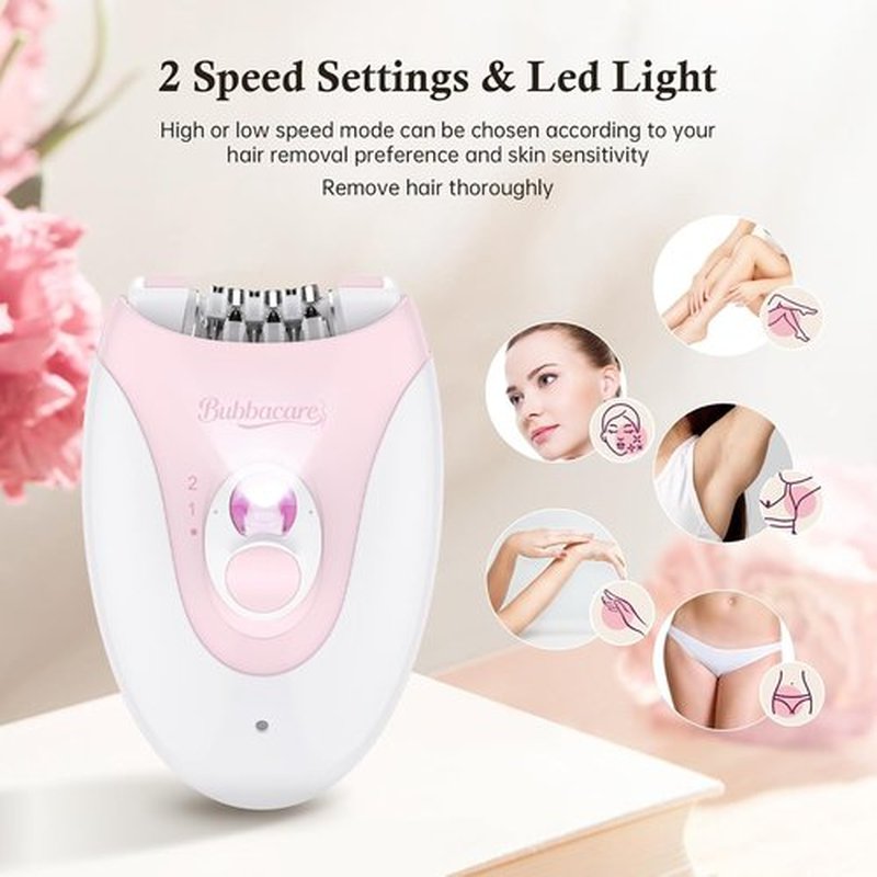 Skiennix Smooth Glide Epilator - Portable Facial Hair Removal for Women | Ideal for Face, Bikini & Arms