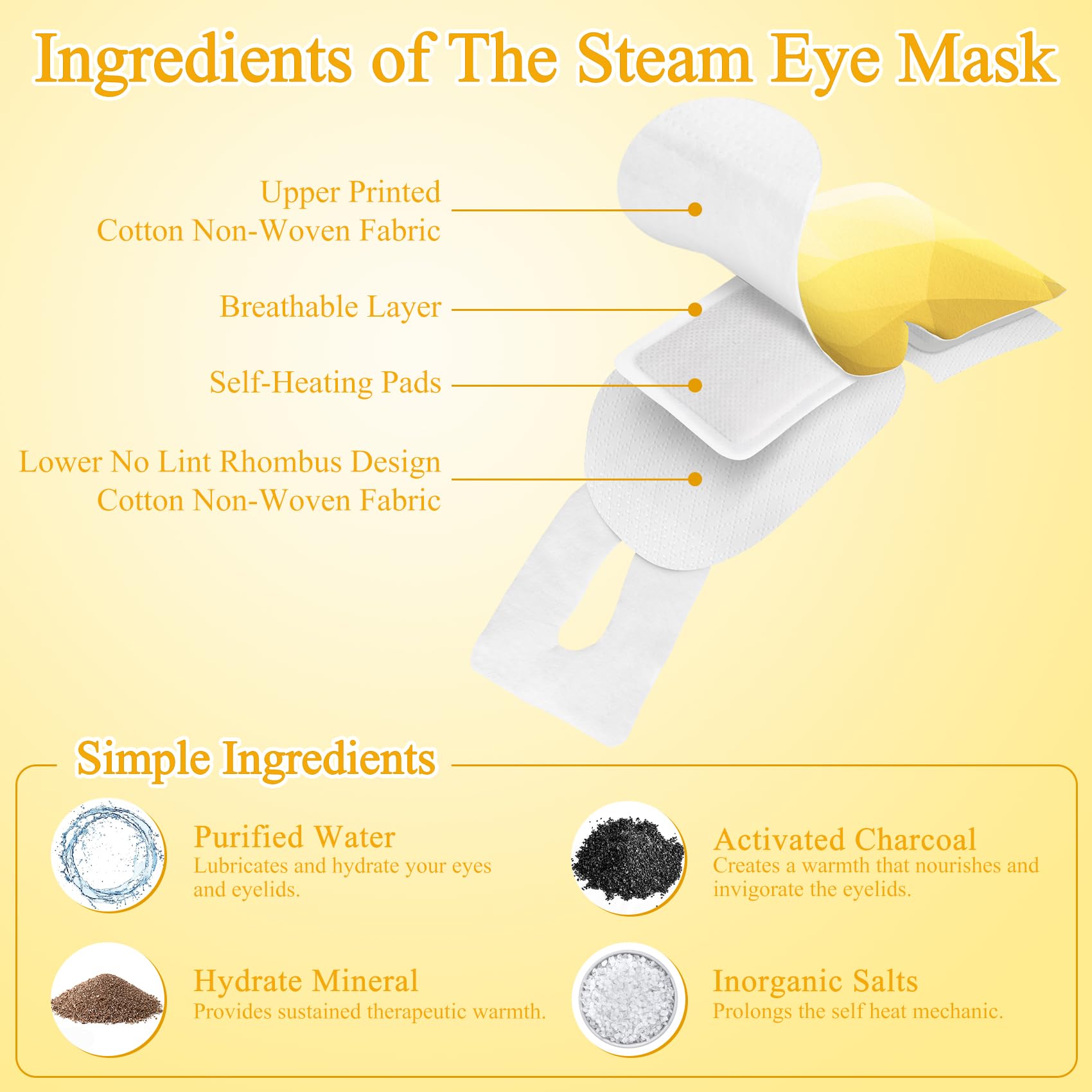 FRSHMORN 32Packs Steam Eye Mask, Heated Eye Mask for Sleeping, Warm Compress for Eyes, Self Heating Disposal Steam Mask for Home Sleep, Office, Spa, Travel Essentials Mothers Day Gifts (Chamomile)
