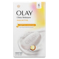 Olay Beauty Bar, Ultra Moisture,10x More Moisturizers, 24/7 Soft & Smooth Skin, Gentle Cleanse on Face & Body, Vitamin B3 Complex, For All Skin Types, Shea Butter Scent, 3.75 oz, (Pack of 6)