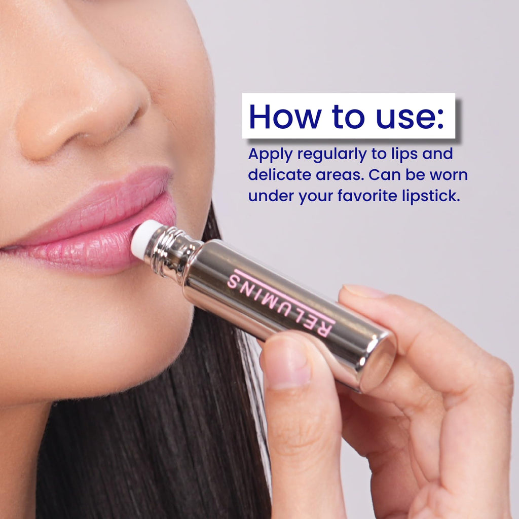 Relumins Nip and Lip Roll-On – Hydrating, Nourishing Formula with Carrot Seed Oil Extract – 10ml for Smooth, Soft, and Naturally Radiant Lips and Nips