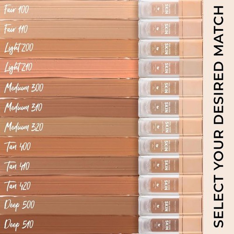 Profusion Cosmetics Feel Good Skin Foundation – Radiant Satin Finish, Buildable Coverage with SPF 15 Sun Protection, Hydrating, Lightweight, Vegan & Cruelty-Free Makeup (Fair 110, 1)