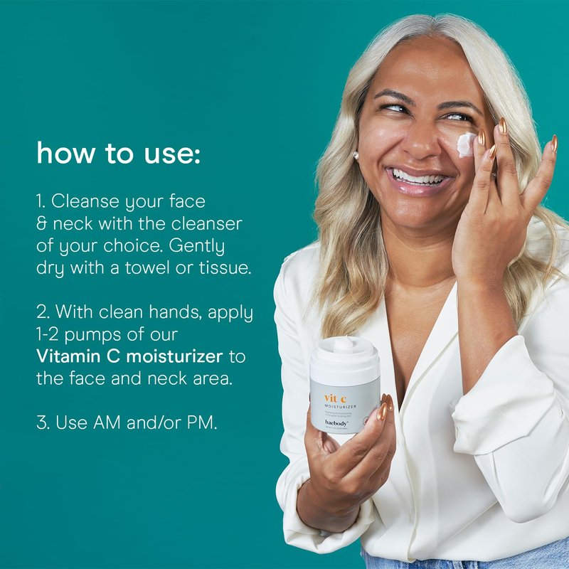 Baebody Vitamin C Face Moisturizer - Brightening & Hydrating Cream with Jojoba Oil | Anti-Aging (1.7 fl oz)