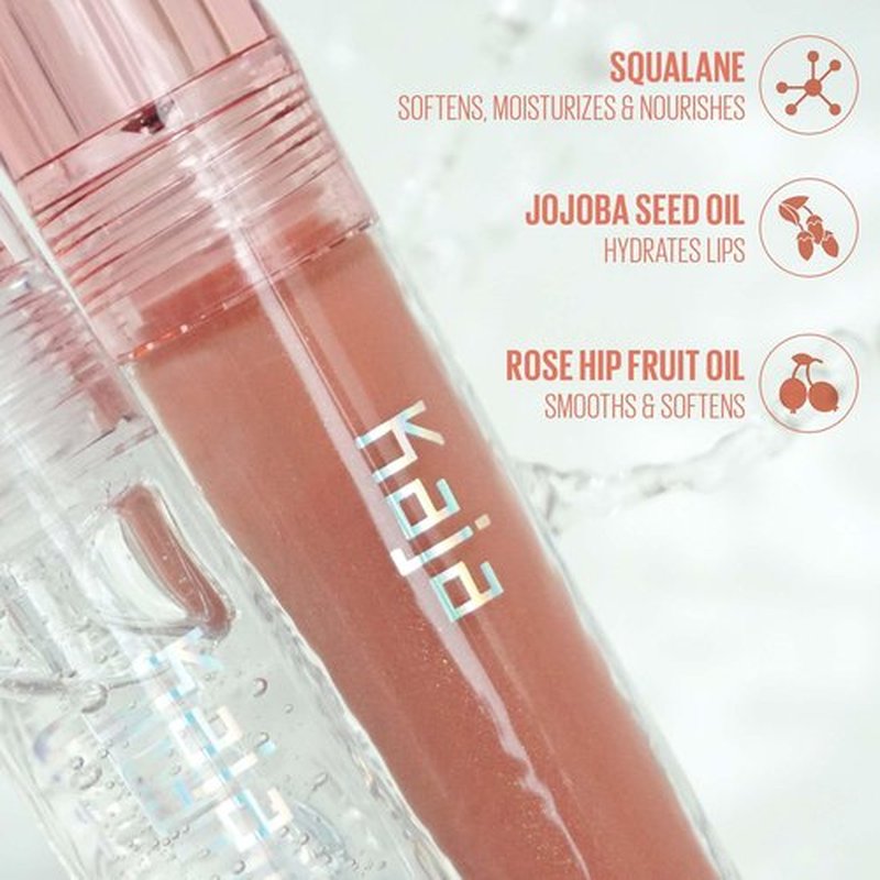 Kaja Lip Balm - Gloss Shot 01 Crystal Clear | High Shine, Non-Sticky, with Jojoba Oil, Sheer, Hydrating, Juicy, Plumper Looking, Non-irritating, Shea Butter, 0.14 FL Oz