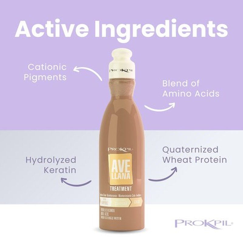 Prokpil Hazelnut Treatment Hair Care Color Maintenance Nuance Avellana | Matizador Avellana Tratamiento de Mantenimiento Matizante (Regular Size 10.1oz-300ml)