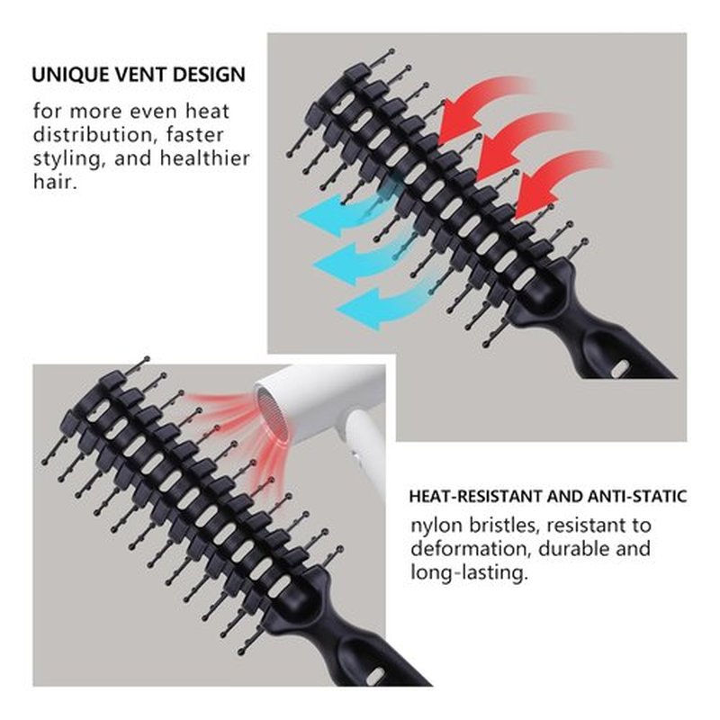 PERFEHAIR Vented Hair Brush - Lightweight Detangling & Quick Drying for Fine to Medium Hair | Travel-Friendly