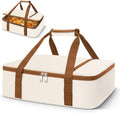 Coobiiya Insulated Casserole Carrier - Thermal Lunch Bag Keeps Food Hot or Cold | Fits 9" x 13" Baking Dish