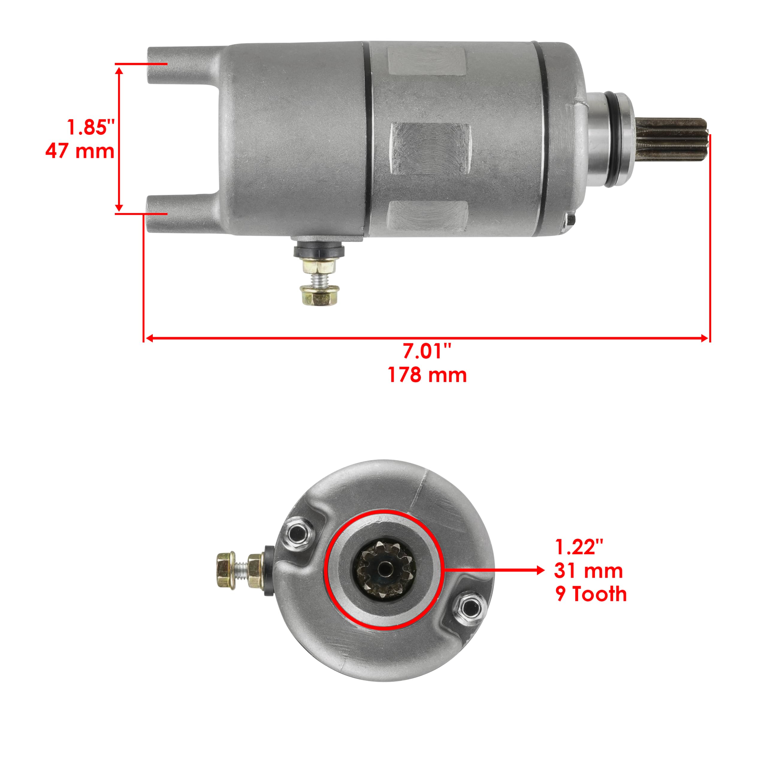 Caltric Starter Compatible with Yamaha Timberwolf 250 YFB250 1992 1993 1994 1995 1996 1997 1998 1999 2000