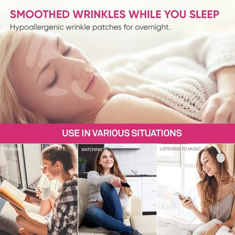 Facial and Forehead Wrinkle Patches: Face Wrinkle Treatment for Forehead, Smile Line, Under Eye- Anti Wrinkle Patches (192pcs)