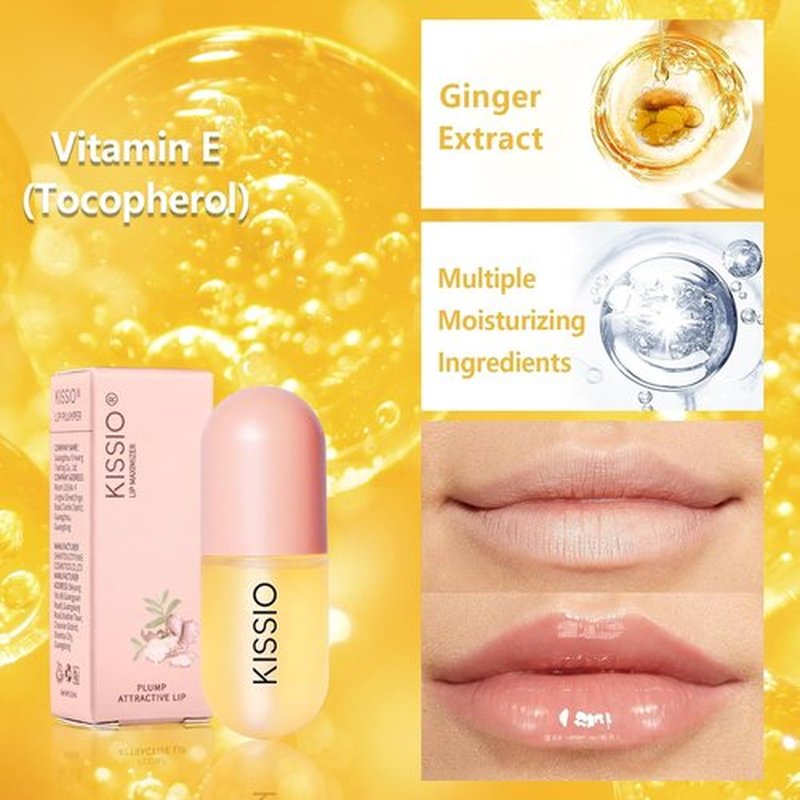 KISSIO Lip Plumper - Natural Hydrating Gloss for Fuller, Moisturized Lips | 5.5ml