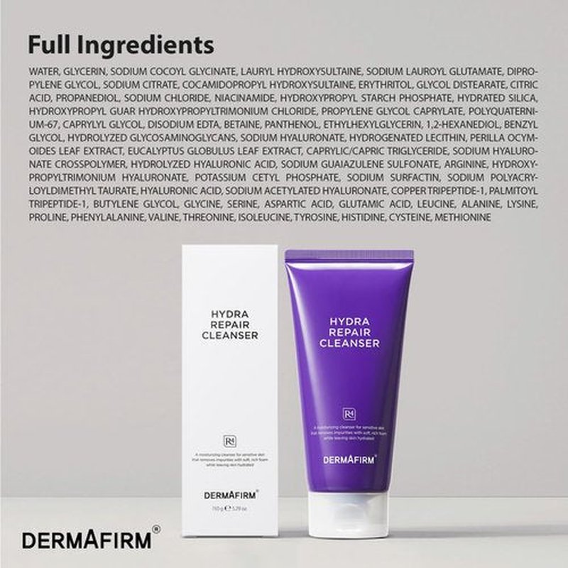 Dermafirm Hydra Repair Cleanser R4 Perilla Purple 150g – Hydrating and Soothing Facial Cleanser for Sensitive Skin