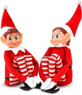 Quebec Naughty Elf Set - Christmas Elf Figures for Boys & Girls | Soft Body, Vinyl Faces, 12 Inch