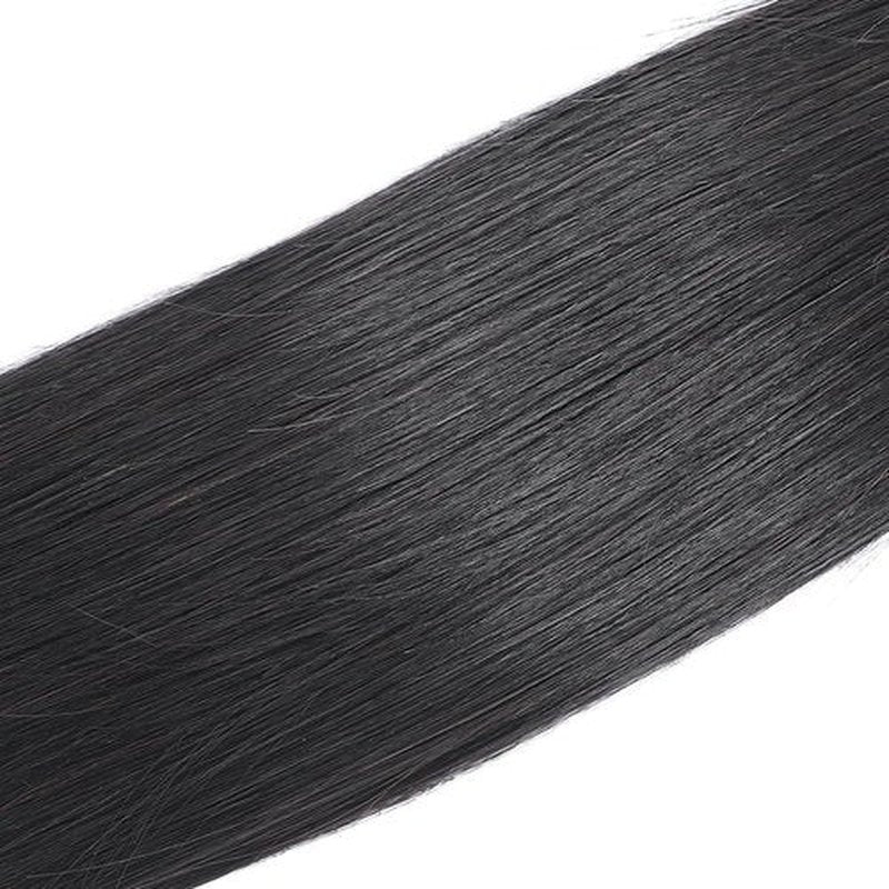 BilltiiWW #1B Straight Human Hair Bundles 20 22 24 Inch Brazilian Remy Human Hair Bundles Weave Extensions Soft and Silky for Women