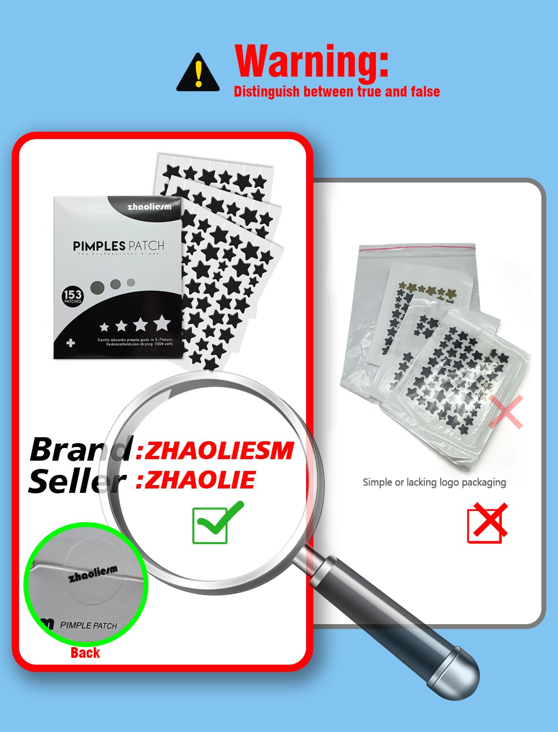 ZHAOLIESM Black Star Pimple Patches for Face, 153 Counts Hydrocolloid Star Acne Patches, Cute Zit Covers for Face, Spot Stickers with Tea Tree, Salicylic Acid and Cica Oil