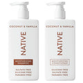 Native Coconut & Vanilla Shampoo & Conditioner - Naturally Derived, Sulfate & Dye Free | All Hair Types, 2-Pack