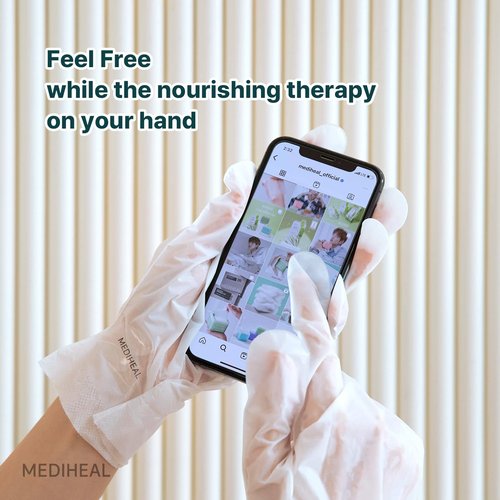 Mediheal Derma Layer Hand Mask (5 Packs) for Dry, Cracked, Roughfnessm Dullness, Damaged Skin Care with Hyaluronic Acid 3 Layers Structure