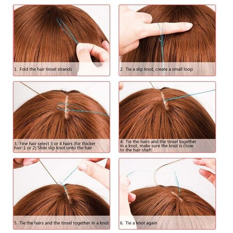 Hair Tinsel Kit with Tools 24 Colors 9000 Strands Fairy Hair Tinsel Heat Resistant Sparkling Shiny Tinsel Hair Extensions 48 Inch Colorful Hair Tinsel strands Kit (48 Inch 9000strands, 24Colors)