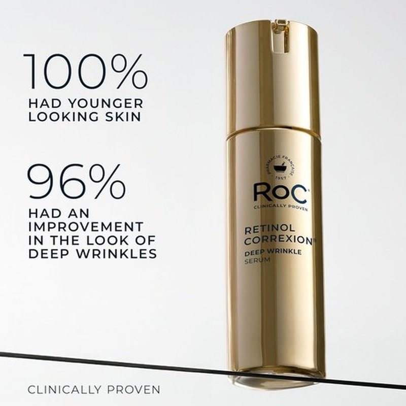 RoC Retinol Correxion Face Serum - Anti-Aging Treatment for Fine Lines & Dark Spots, 1 Oz