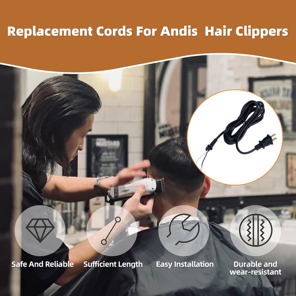 04624 Trimmer Cord Replacement for Andis T-Outliner Clippers Hair Trimmer (2 Wires)