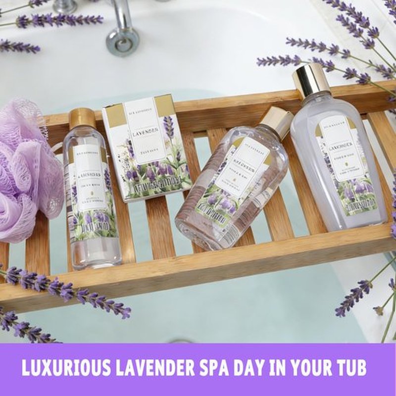 Spa Luxetique Bath Sets for Women Gifts - 10 Pcs Lavender Spa Kit, Self Care Kit for Her, Birthday, Anniversary, Holiday, Mother's Day Gifts for Her, Mother, Girlfriends, Wife