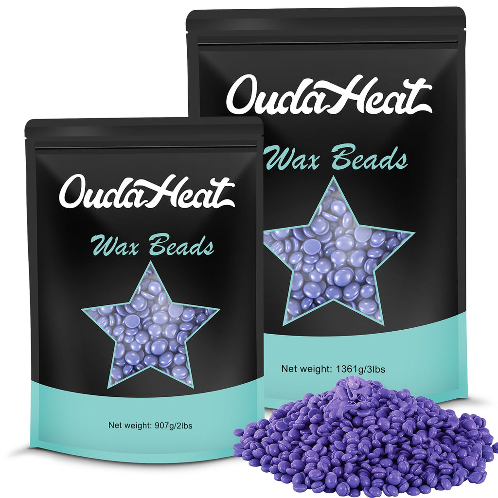 5LB Hard Wax Beads Bulk, Professional Waxing Bead Sensitive Skin, Scented Stripless Wax beans for Brazilian, Bikini, Body, Face, Legs, Back, Coarse Hair Removal, Salons Supplier Wax Bead Refill