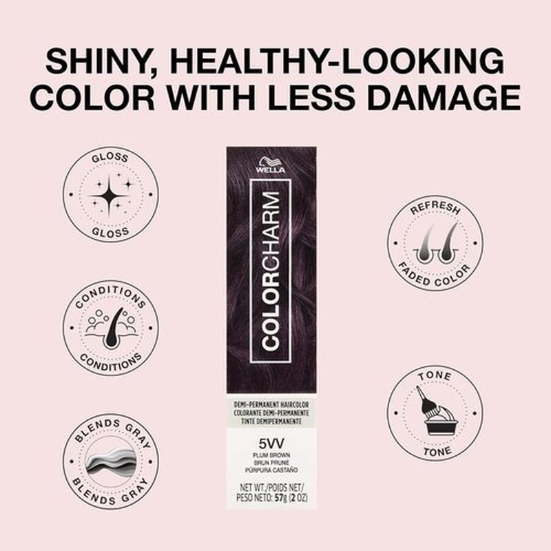 COLORCHARM Demi Permanent Hair Color - Glossy Finish to Refresh & Tone - 2 Fl Oz
